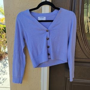 Old Navy V-Neck Button Cropped Cardigan Sweater